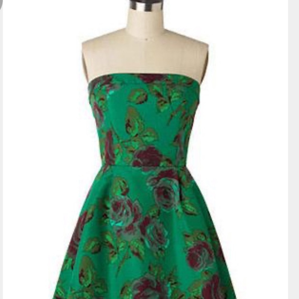 Betsey Johnson Size 6 Rose Taffeta Dress